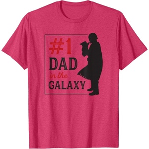 image:imageStar Wars The Mandalorian Fathers Day 1 Dad In Galaxy Logo TShirtRed Heather