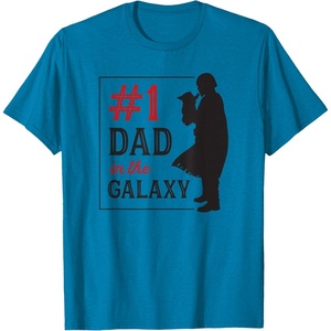 image:imageStar Wars The Mandalorian Fathers Day 1 Dad In Galaxy Logo TShirtSapphire Blue