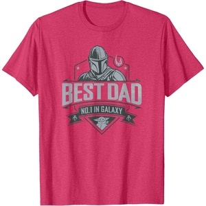 image:imageStar Wars The Mandalorian Fathers Day Best Dadalorian TShirtRed Heather