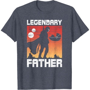image:imageStar Wars The Mandalorian Fathers Day Legendary Father TShirtHeather Blue