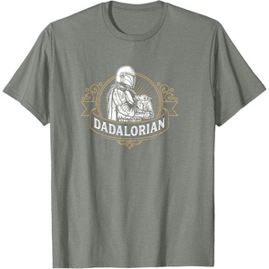image:imageStar Wars The Mandalorian Fathers Day The Dadalorian Badge TShirtOlive Heather