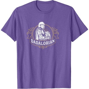 image:imageStar Wars The Mandalorian Fathers Day The Dadalorian Badge TShirtPurple Heather