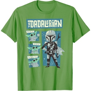 image:imageStar Wars The Mandalorian Fathers Day The Dadalorian Poster TShirtGrass Green