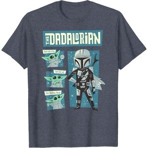 image:imageStar Wars The Mandalorian Fathers Day The Dadalorian Poster TShirtHeather Blue