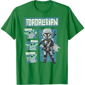 image:imageStar Wars The Mandalorian Fathers Day The Dadalorian Poster TShirtKelly Green