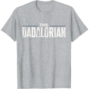 image:imageStar Wars The Mandalorian The Dadalorian Weathered Logo TShirtHeather Grey