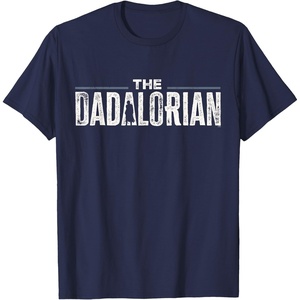 image:imageStar Wars The Mandalorian The Dadalorian Weathered Logo TShirtNavy Blue