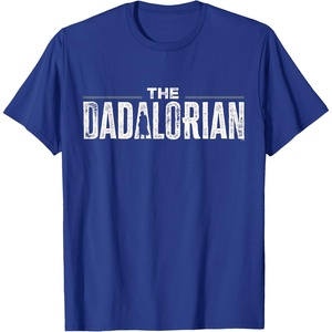 image:imageStar Wars The Mandalorian The Dadalorian Weathered Logo TShirtRoyal Blue