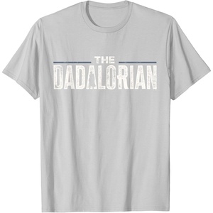 image:imageStar Wars The Mandalorian The Dadalorian Weathered Logo TShirtSilver Grey