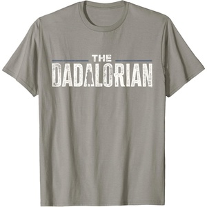 image:imageStar Wars The Mandalorian The Dadalorian Weathered Logo TShirtSlate Grey