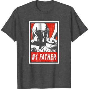image:imageStar Wars The Mandalorian amp Grogu Fathers Day 1 Father TShirtDark Heather Grey