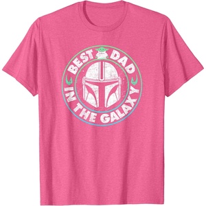 image:imageStar Wars The Mandalorian amp Grogu Fathers Day Best Dad TShirtPink Heather