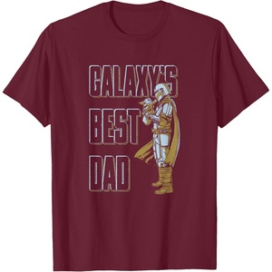 image:imageStar Wars The Mandalorian amp Grogu Fathers Day Galaxy Dad TShirtBurgundy