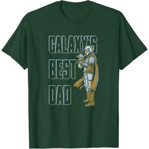 image:imageStar Wars The Mandalorian amp Grogu Fathers Day Galaxy Dad TShirtDark Green