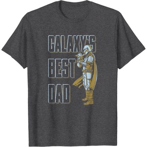 image:imageStar Wars The Mandalorian amp Grogu Fathers Day Galaxy Dad TShirtDark Heather Grey