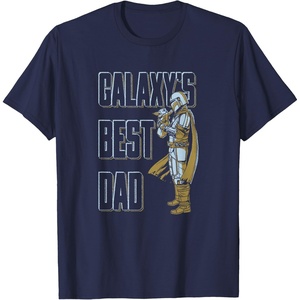 image:imageStar Wars The Mandalorian amp Grogu Fathers Day Galaxy Dad TShirtNavy Blue