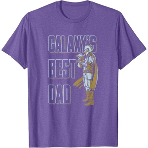image:imageStar Wars The Mandalorian amp Grogu Fathers Day Galaxy Dad TShirtPurple Heather