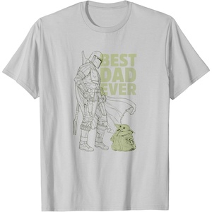 image:imageStar Wars The Mandalorian amp Grogu Fathers Day Outline Dad TShirtSilver Grey