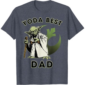 image:imageStar Wars Yoda Best Dad Rebel Logo TShirtHeather Blue
