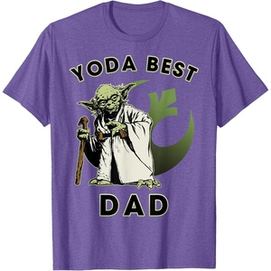 image:imageStar Wars Yoda Best Dad Rebel Logo TShirtPurple Heather