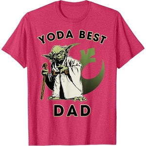 image:imageStar Wars Yoda Best Dad Rebel Logo TShirtRed Heather