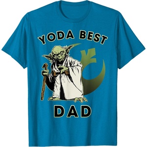 image:imageStar Wars Yoda Best Dad Rebel Logo TShirtSapphire Blue