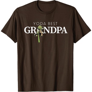 image:imageStar Wars Yoda Lightsaber Best Grandpa Birthday Fathers Day TShirtBrown