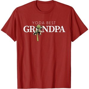 image:imageStar Wars Yoda Lightsaber Best Grandpa Birthday Fathers Day TShirtCranberry Red
