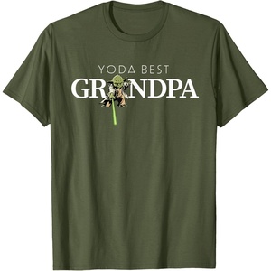 image:imageStar Wars Yoda Lightsaber Best Grandpa Birthday Fathers Day TShirtOlive Green