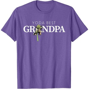 image:imageStar Wars Yoda Lightsaber Best Grandpa Birthday Fathers Day TShirtPurple Heather