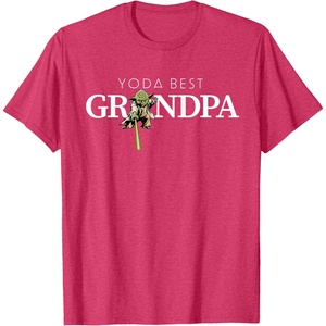 image:imageStar Wars Yoda Lightsaber Best Grandpa Birthday Fathers Day TShirtRed Heather