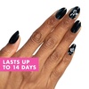 image:imageOlive amp June Instant Mani PressOn Nails Glue  Star Wars The Mandalorian amp Grogu  42 Fake Nails 21 Sizes  NonToxic LongLasting Up to 14 Days  Extra Short Round  Nom Nom Orange ChromeThe Mandalorian Creed
