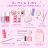image:imageOlive amp June Instant Mani PressOn Nails Glue  Star Wars The Mandalorian amp Grogu  42 Fake Nails 21 Sizes  NonToxic LongLasting Up to 14 Days  Extra Short Round  Nom Nom Orange ChromeNom Nom Orange Chrome