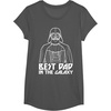 image:imageStar Wars Darth Vader Best Dad In Galaxy Graphic TShirt TShirtAsphalt Grey