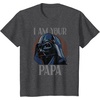 image:imageStar Wars Darth Vader I Am Your Papa Retro Fathers Day TShirtDark Heather Grey