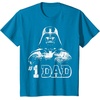 image:imageStar Wars Fathers Day Darth Vader 1 Dad Faded Vintage TShirtSapphire Blue