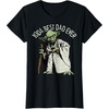 image:imageStar Wars Fathers Day Yoda Best Dad Curved Text TShirtBlack