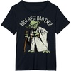 image:imageStar Wars Fathers Day Yoda Best Dad Curved Text TShirtBlack