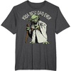 image:imageStar Wars Fathers Day Yoda Best Dad Curved Text TShirtDark Heather Grey