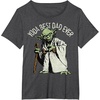 image:imageStar Wars Fathers Day Yoda Best Dad Curved Text TShirtDark Heather Grey
