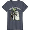 image:imageStar Wars Fathers Day Yoda Best Dad Curved Text TShirtHeather Blue