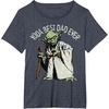 image:imageStar Wars Fathers Day Yoda Best Dad Curved Text TShirtHeather Blue