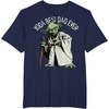 image:imageStar Wars Fathers Day Yoda Best Dad Curved Text TShirtNavy Blue