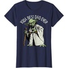image:imageStar Wars Fathers Day Yoda Best Dad Curved Text TShirtNavy Blue