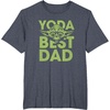 image:imageStar Wars Fathers Day Yoda Best Dad Ever Big Chest Poster TShirtHeather Blue