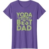 image:imageStar Wars Fathers Day Yoda Best Dad Ever Big Chest Poster TShirtPurple Heather