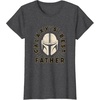 image:imageStar Wars The Mandalorian Fathers Day Helmet Galaxy Dad TShirtDark Heather Grey