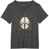 image:imageStar Wars The Mandalorian Fathers Day Helmet Galaxy Dad TShirtDark Heather Grey