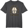 image:imageStar Wars The Mandalorian Fathers Day Helmet Galaxy Dad TShirtDark Heather Grey