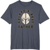image:imageStar Wars The Mandalorian Fathers Day Helmet Galaxy Dad TShirtHeather Blue